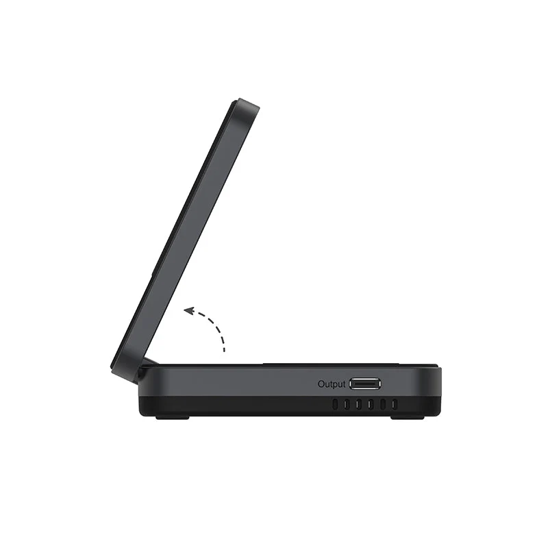 Mazer M-qi2-MagFold02-BK/Qi2 32W Wireless Foldable 2in1+USB-C PD12W Charger (Black) - Image 4