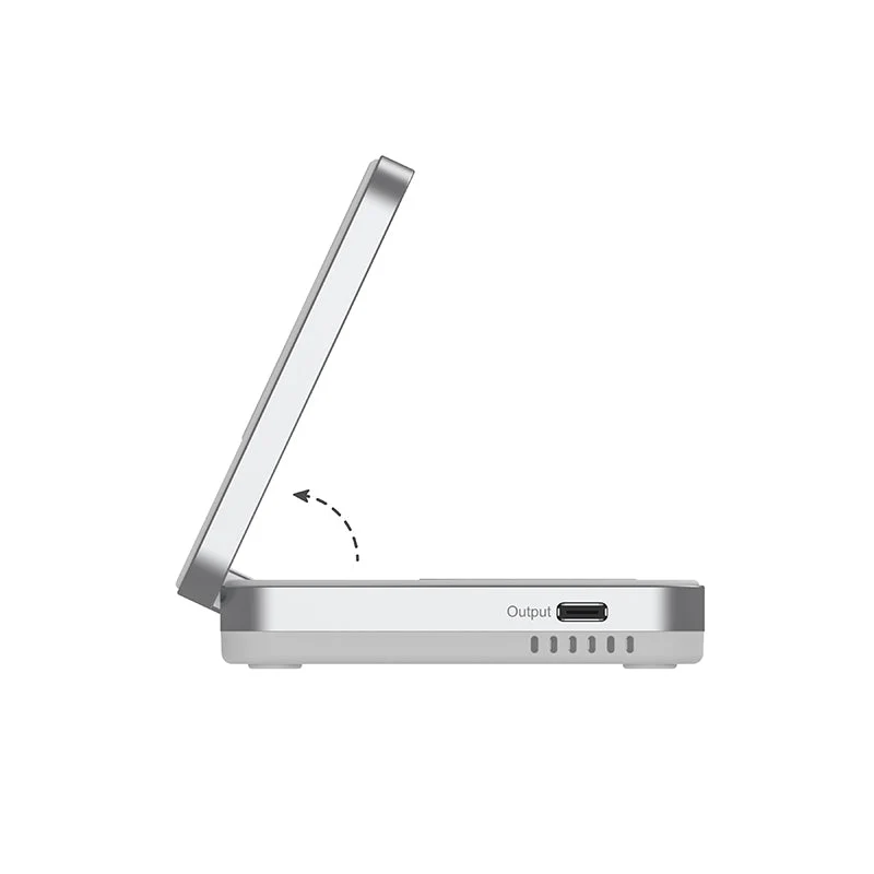 Mazer M-qi2-MagFold02-WH/Qi2 32W Wireless Foldable 2in1+USB-C PD12W Charger (White) - Image 4