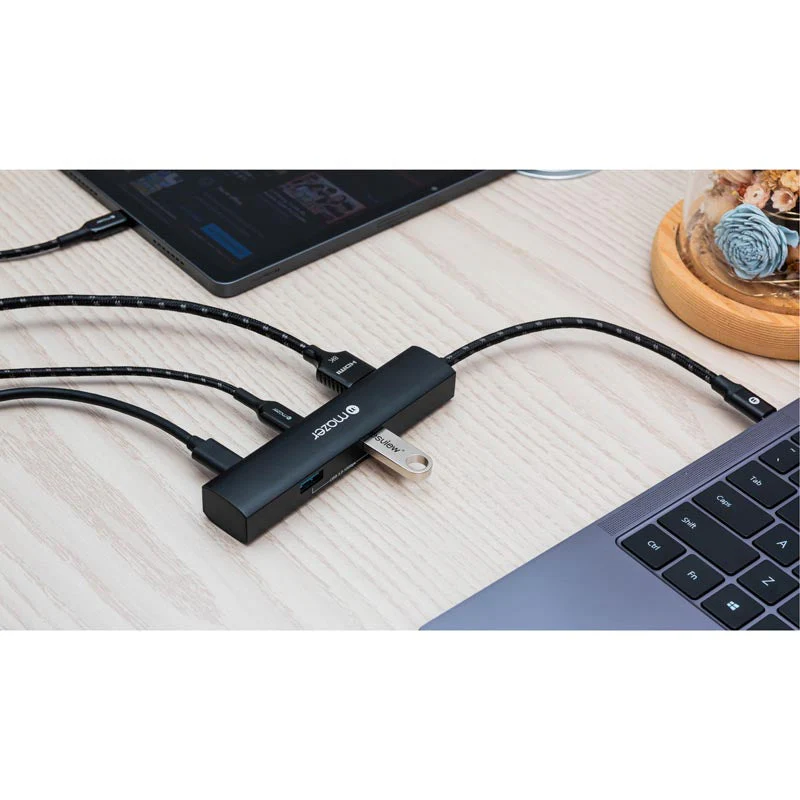 Mazer M-UC2MULTI6000 4-in-1 USB-A X 4 at 5Gbps Hub (Black) - Image 4