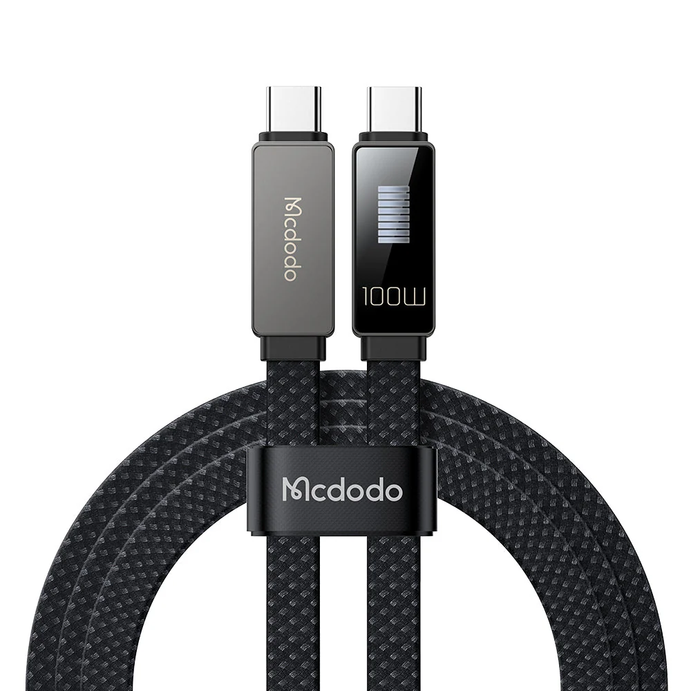 Mcdodo CA-4470 LED Rhythm PD100W C-C Data Cable (Black) - Image 2