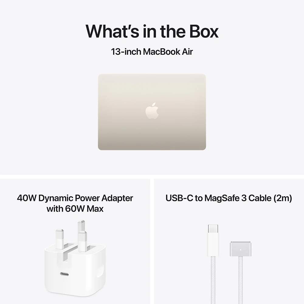 MacBook Air 13" M5/10C GPU/24GB/1TB - Starlight - Image 9