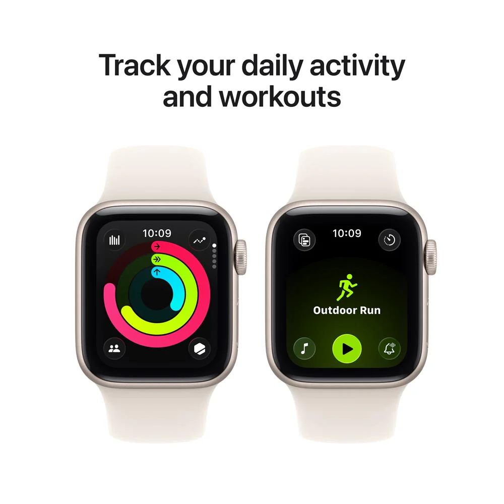 Apple Watch SE 3 GPS 40mm Starlight Aluminium Case with Starlight Sport Band - M/L - Image 6