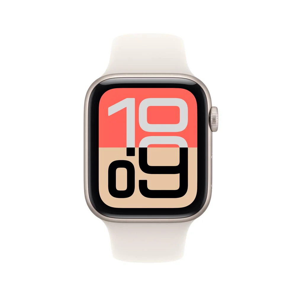 Apple Watch SE 3 GPS 44mm Starlight Aluminium Case with Starlight Sport Band - M/L - Image 2
