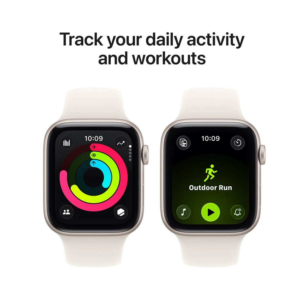 Apple Watch SE 3 GPS 44mm Starlight Aluminium Case with Starlight Sport Band - M/L - Image 6