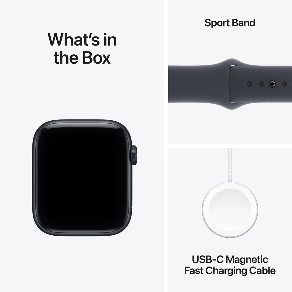 Apple Watch SE 3 GPS 44mm Midnight Aluminium Case with Midnight Sport Band - S/M - Image 8