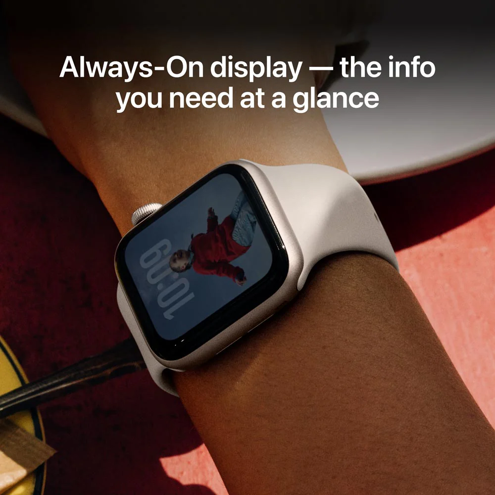 Apple Watch SE 3 GPS + Cellular 40mm Starlight Aluminium Case with Starlight Sport Band - S/M - Image 5