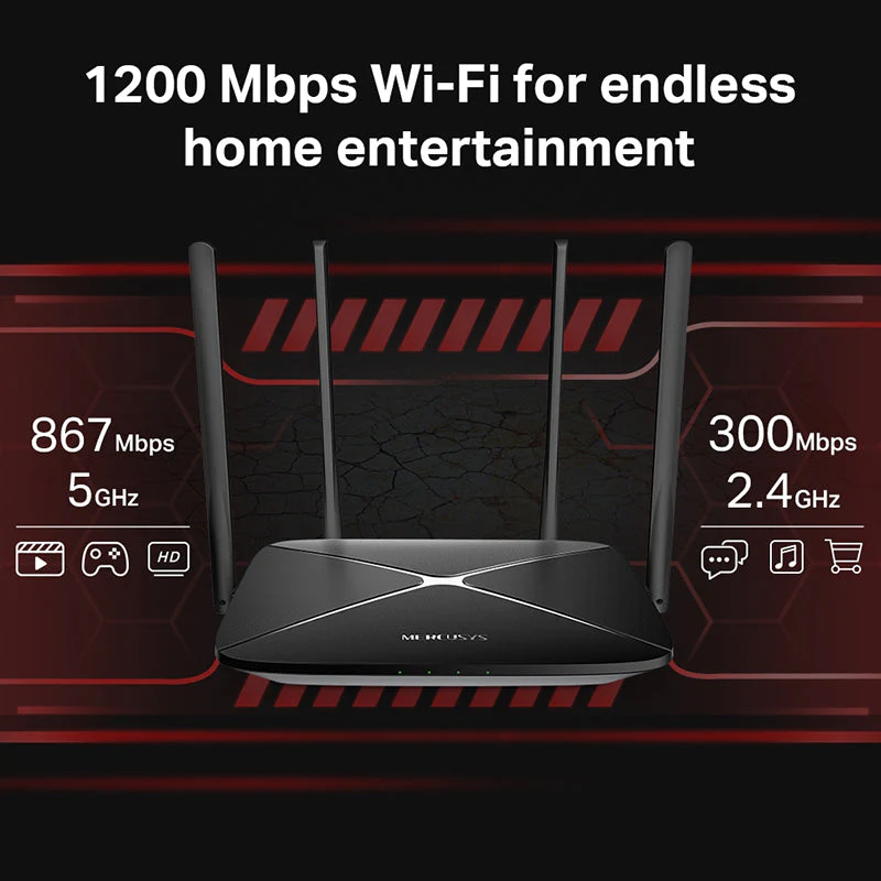 Mercusys AC12G AC1200 Dual-Band Wi-Fi Gigabit Router - Image 3