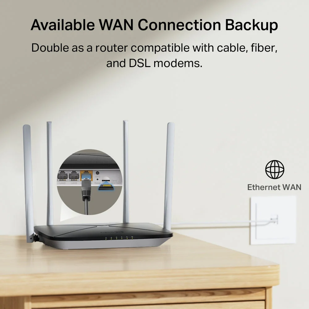 Mercusys MB135-4G AC1200 WiFi Dual Band 4G LTE Router - Image 7