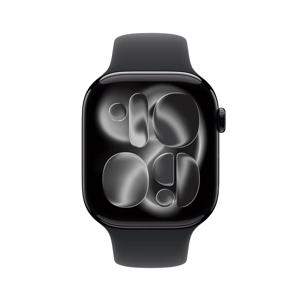 Apple Watch Series 11 GPS 46mm Jet Black Aluminium Case with Black Sport Band - M/L - Image 2