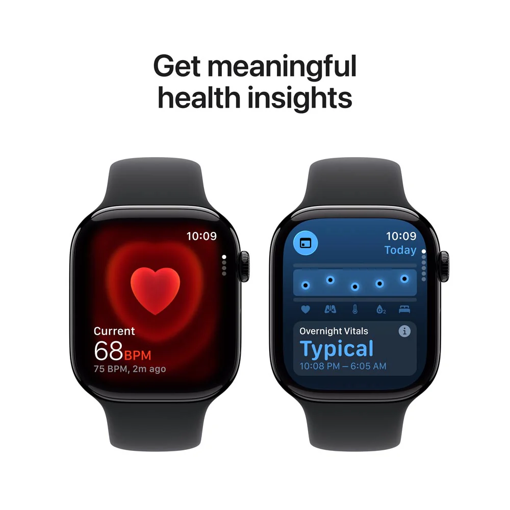 Apple Watch Series 11 GPS 46mm Jet Black Aluminium Case with Black Sport Band - M/L - Image 5