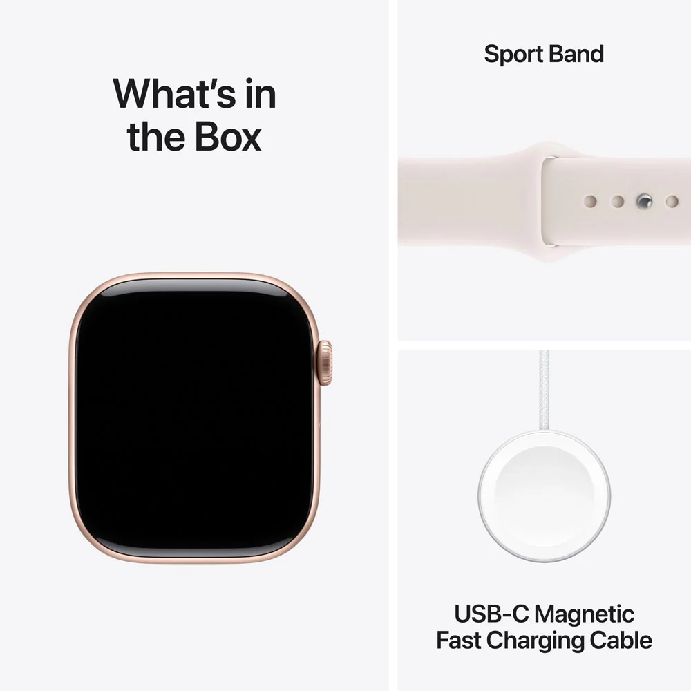 Apple Watch Series 11 GPS 46mm Rose Gold Aluminium Case with Light Blush Sport Band - S/M - Image 9