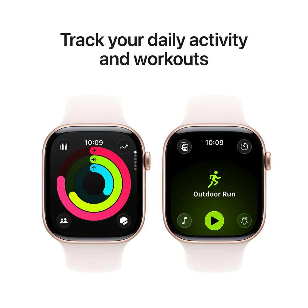 Apple Watch Series 11 GPS 46mm Rose Gold Aluminium Case with Light Blush Sport Band - M/L - Image 4