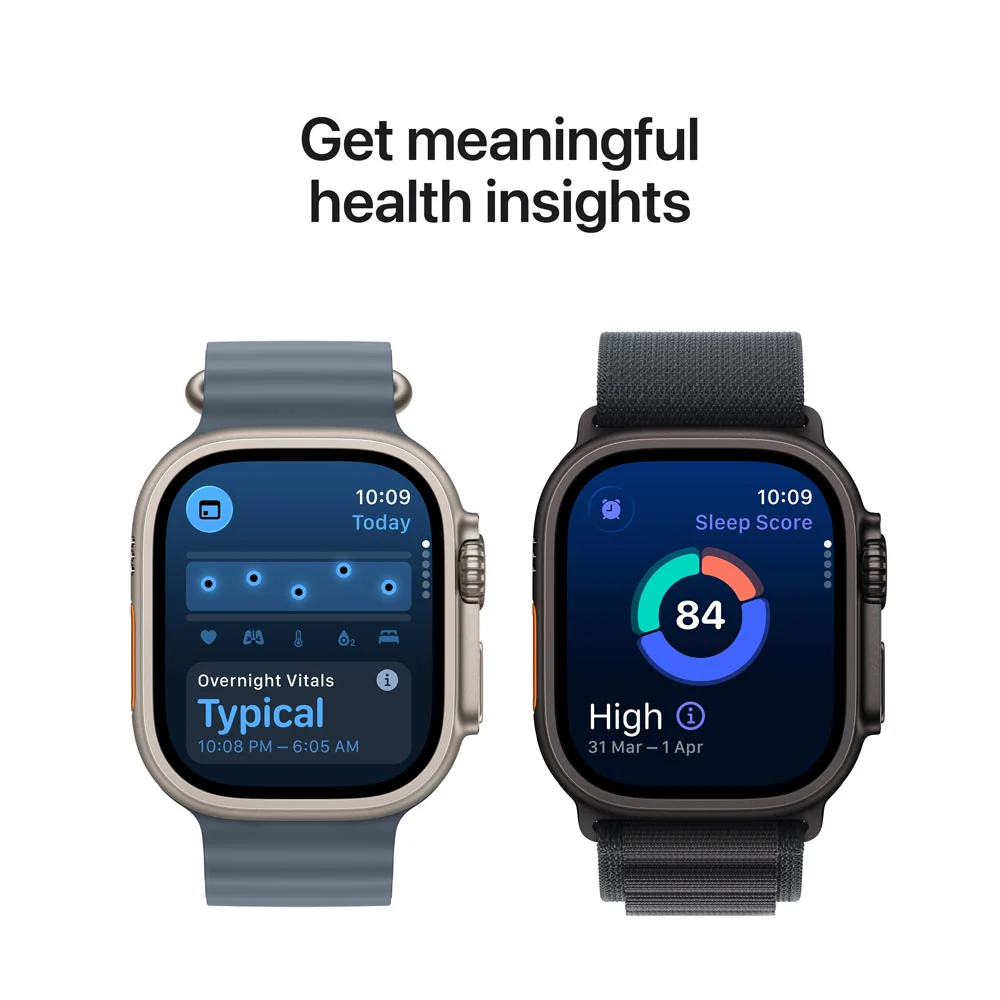 Apple Watch Ultra 3 GPS + Cellular 49mm Black Titanium Case with Black/Charcoal Trail Loop - S/M - Image 7