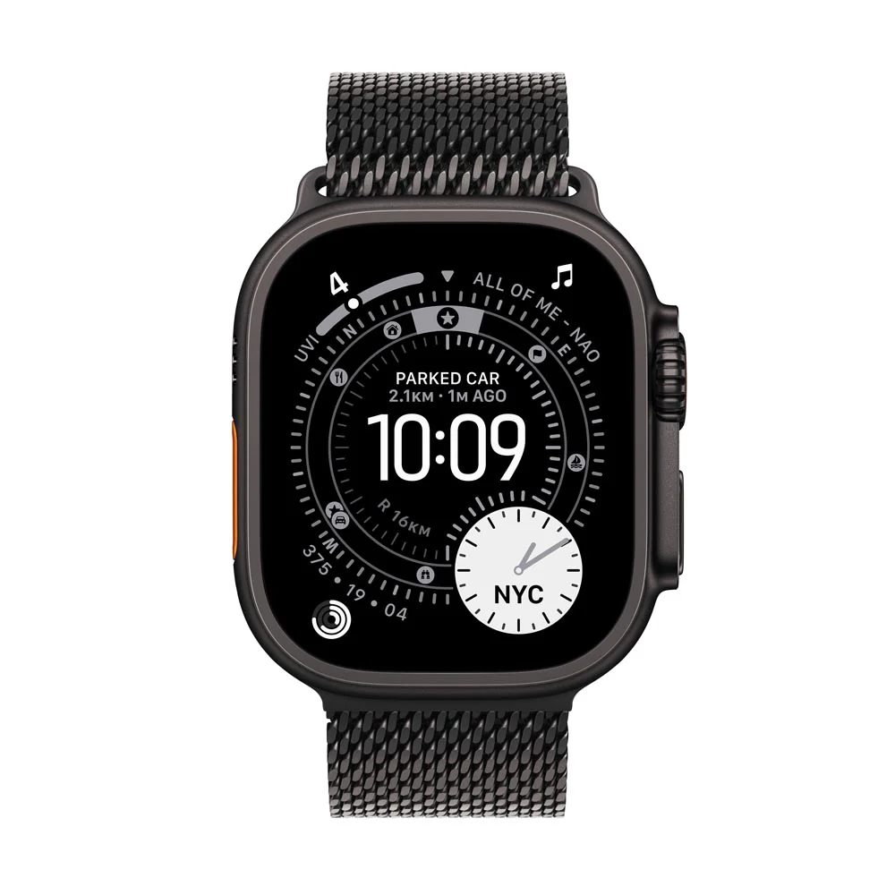 Apple Watch Ultra 3 GPS + Cellular 49mm Black Titanium Case with Black Titanium Milanese Loop - Small - Image 2