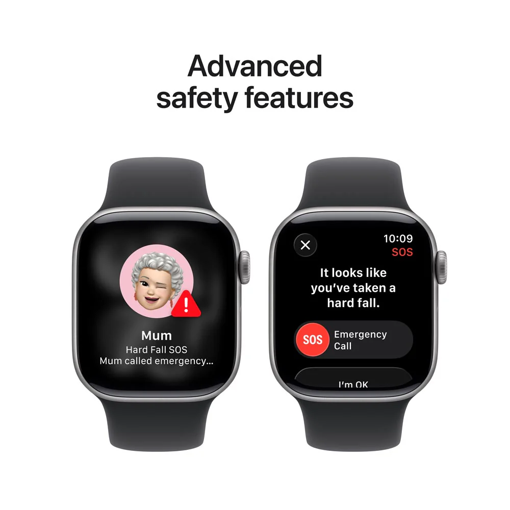 Apple Watch Series 11 GPS + Cellular 42mm Space Grey Aluminium Case with Black Sport Band - M/L - Image 6
