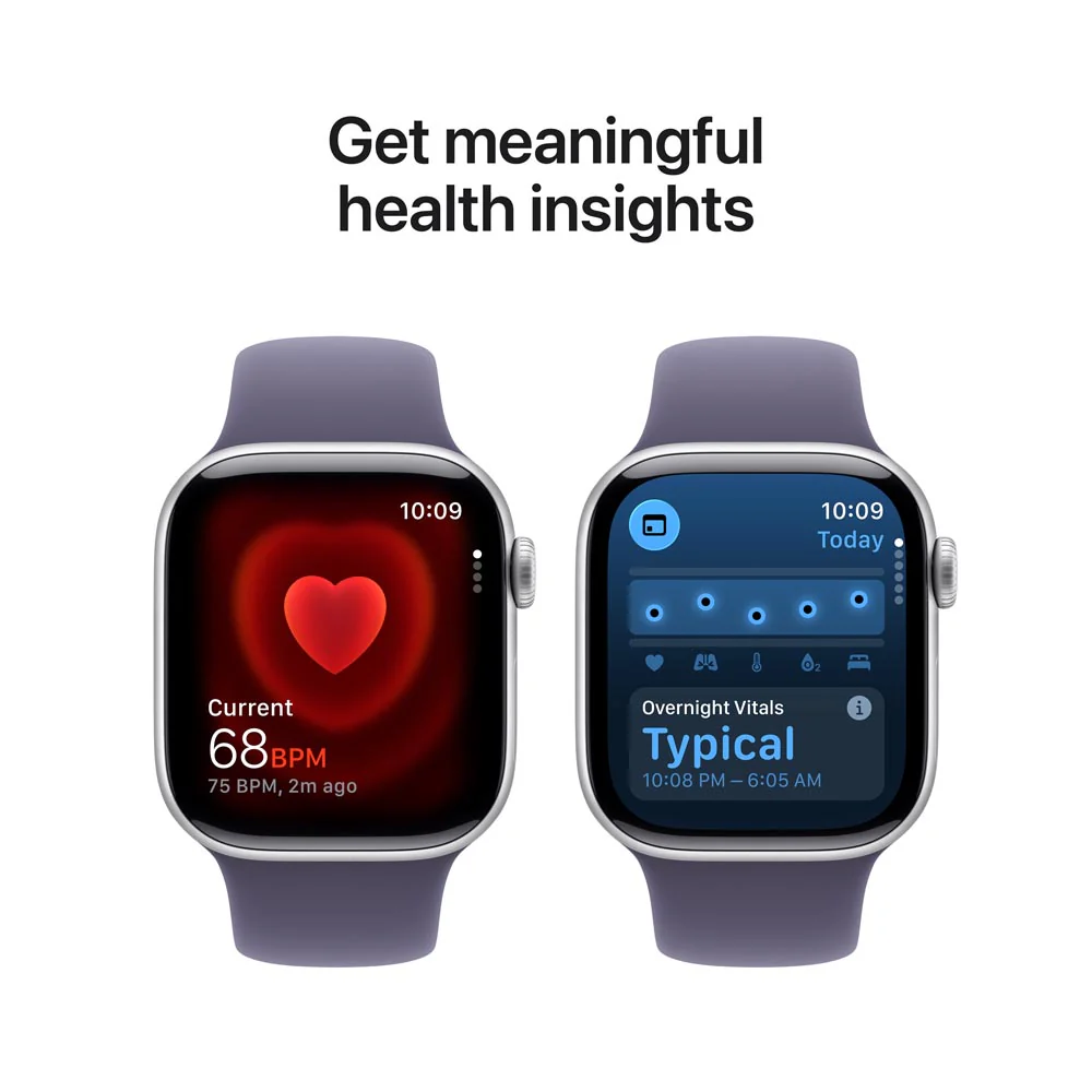 Apple Watch Series 11 GPS + Cellular 42mm Silver Aluminium Case with Purple Fog Sport Band - S/M - Image 5