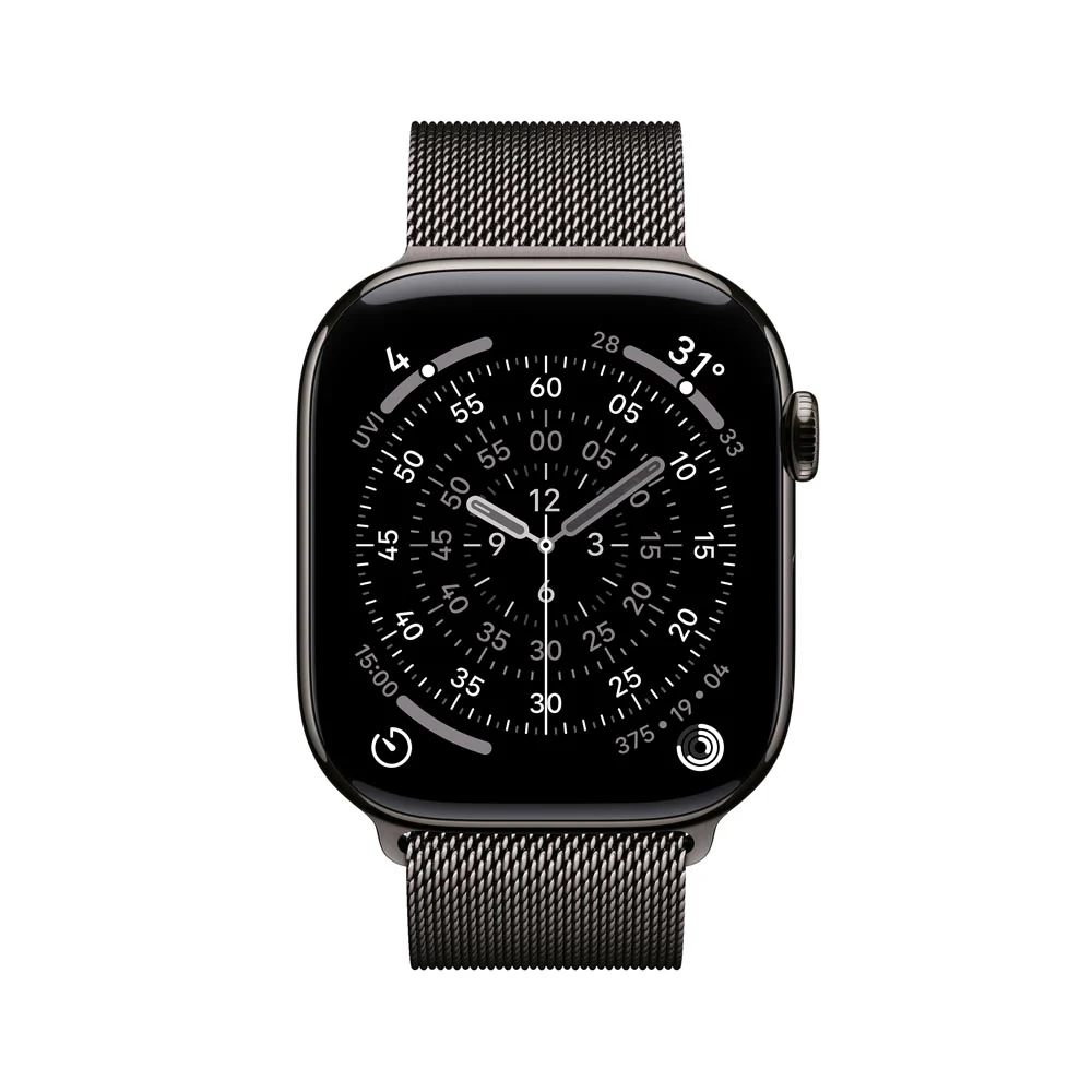 Apple Watch Series 11 GPS + Cellular 46mm Slate Titanium Case with Slate Milanese Loop - M/L - Image 2