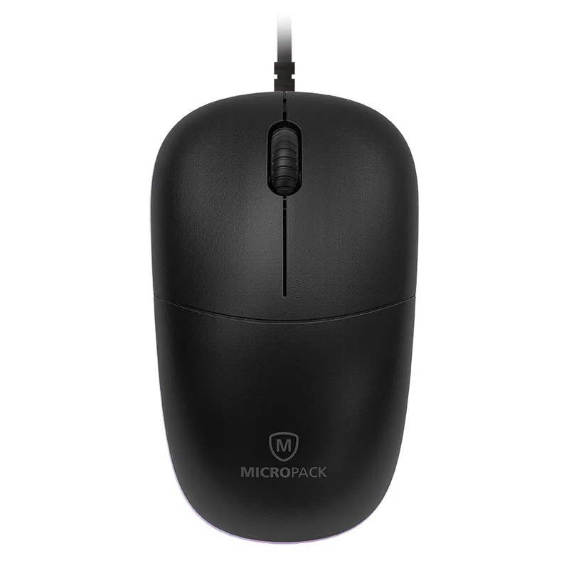 MicroPack M-105-BK Essential Wired Optical Mouse (Black) - Image 2