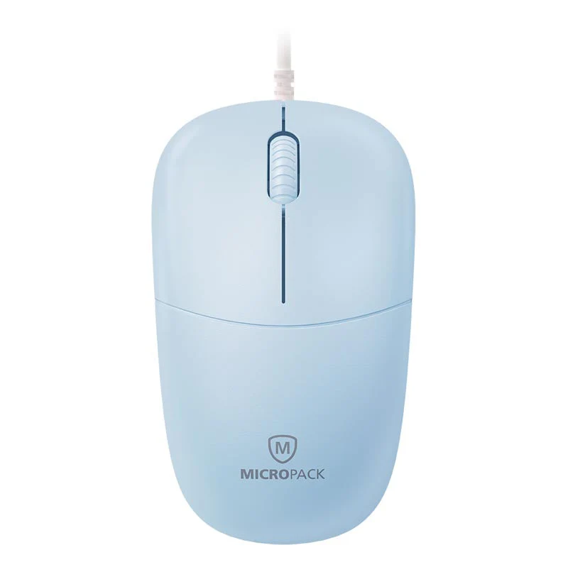 MicroPack M-105-BL Essential Wired Optical Mouse (Blue) - Image 2