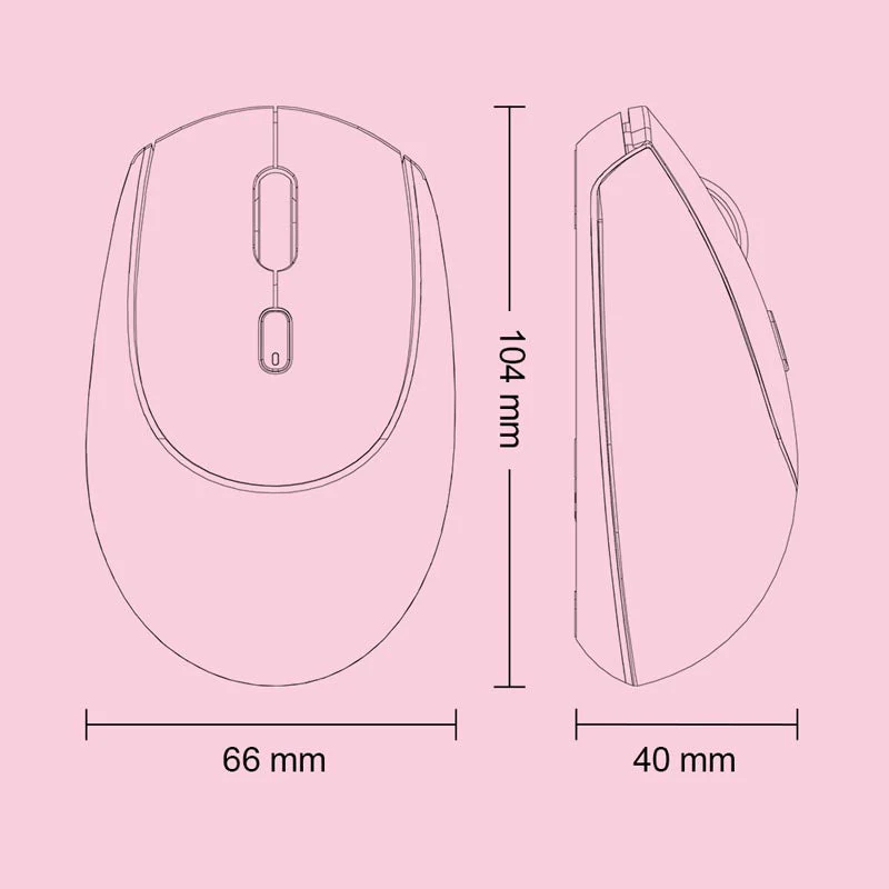 MicroPack MS-201W-BL Lifestyle 2.4G + Bluetooth Wireless Mouse, Blue