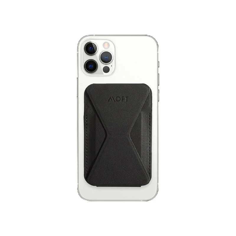 Moft MagSafe Compatible Snap-On Phone Stand & Wallet (Black)
