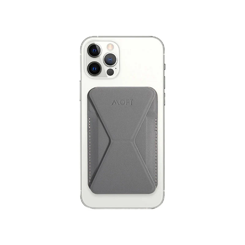 Moft MagSafe Compatible Snap-On Phone Stand & Wallet (Grey)