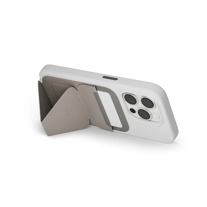 Moft MS007MP-1 Snap-On Phone Stand & Wallet MOVAS (MagSafe Compatible) - Taupe - Image 2