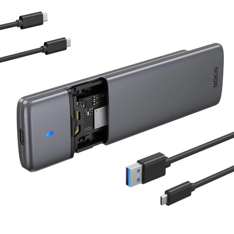 Mokin SKUD0501 M.2 NVME&NGFF Enclosure (Grey) - Image 2
