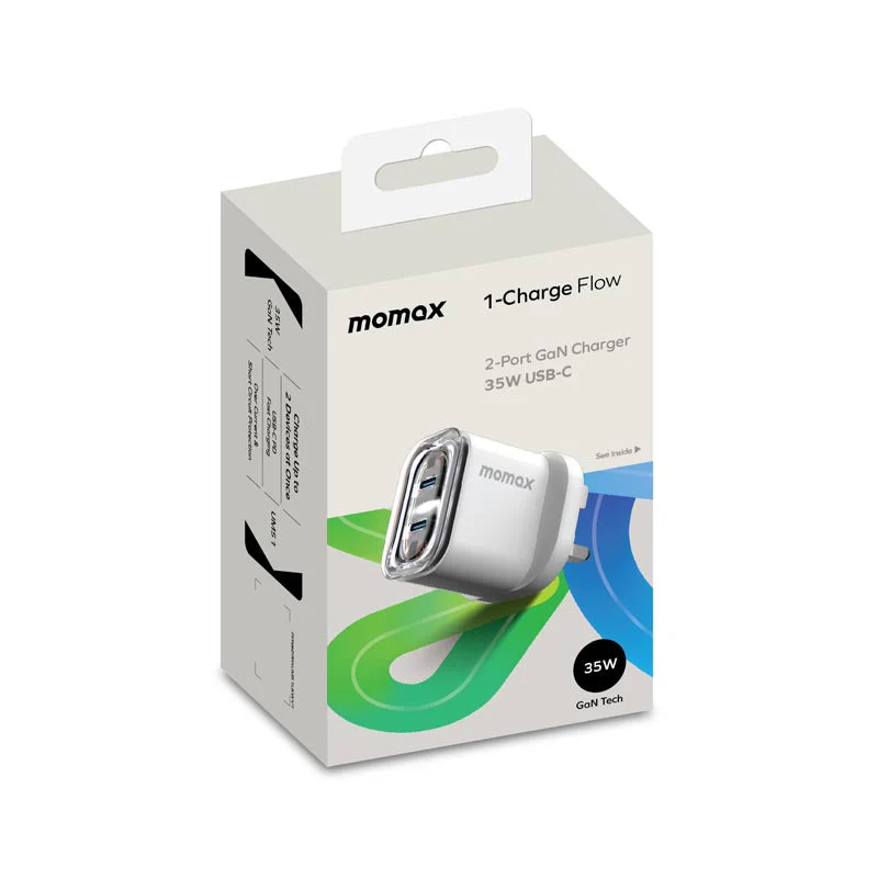 Momax AX UM51UKW 35W 2 Port Charger 1-Charge Flow - Image 7