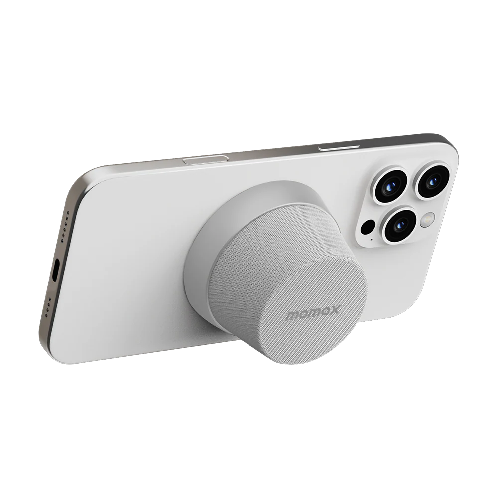 Momax BS6HKS 1-Vibe Go Magnetic Portable Wireless Speaker - Silver - Image 3