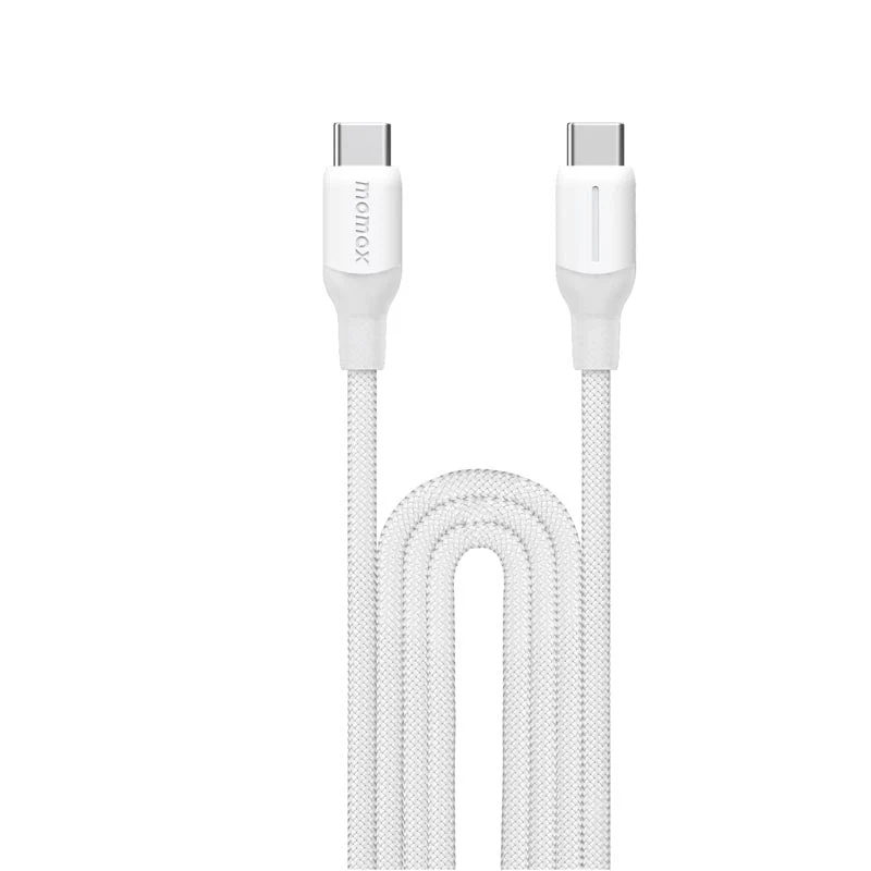 Momax DC25W 1-Link Flow CC 100W USB-C to USB-C Braided Cable (2M) White - Image 4