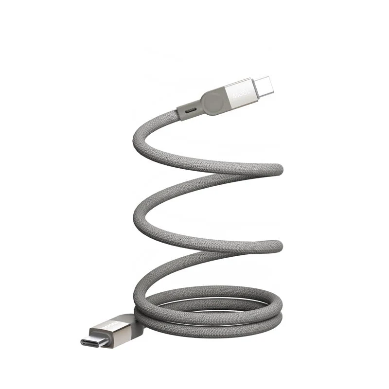 Momax DC36L MAG Link 100W-2M Magnetic USB-C to USB-C Cable Titanium - Image 3