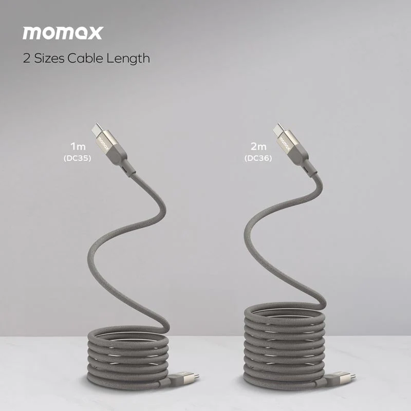 Momax DC36L MAG Link 100W-2M Magnetic USB-C to USB-C Cable Titanium - Image 6