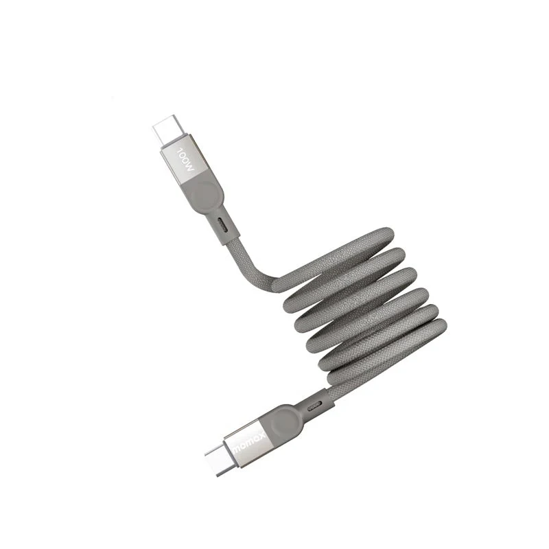 Momax DC36L MAG Link 100W-2M Magnetic USB-C to USB-C Cable Titanium - Image 7