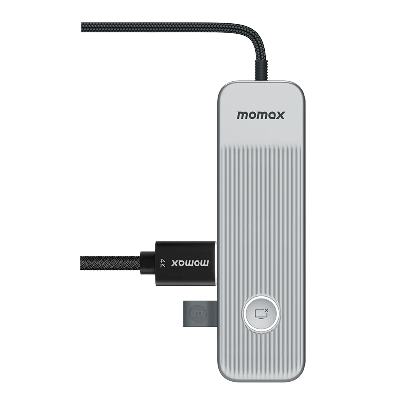 Momax DH18E ONELINK 8-in-1 Multi-Function USB-C Hub (Grey) - Image 3