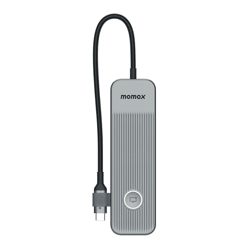 Momax DH18E ONELINK 8-in-1 Multi-Function USB-C Hub (Grey) - Image 5