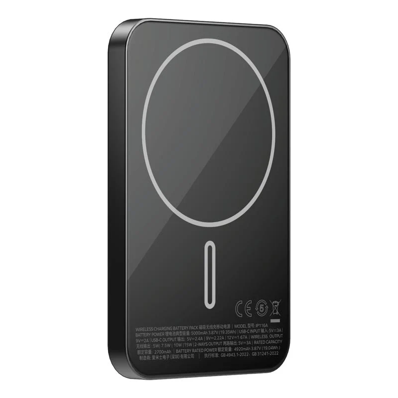 Momax IP116AD Q.MAG X Magnetic Wireless Battery Pack 5000mAh - Black - Image 5