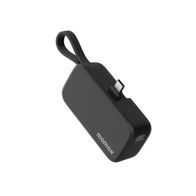 Momax IP130D 5000mAh PD20W 3-In-1 Built-in USB-C Powerbank (Black)