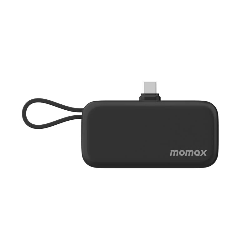 Momax IP130D 5000mAh PD20W 3-In-1 Built-in USB-C Powerbank (Black) - Image 2