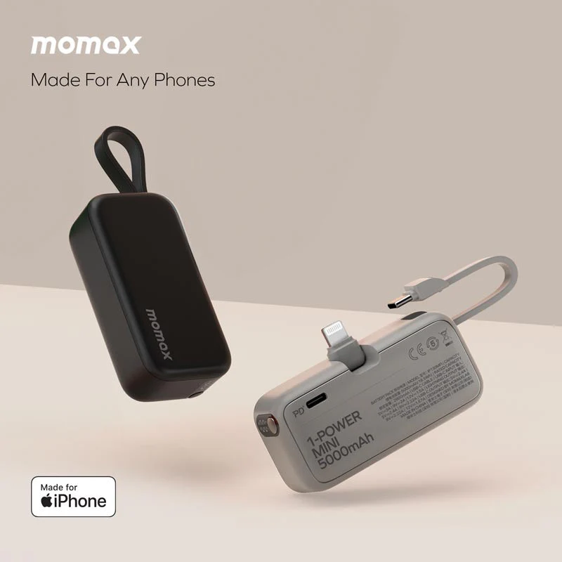 Momax IP130DM 5000mAh PD20W 3-In-1 Built-in USB-C Powerbank (Orange) - Image 13