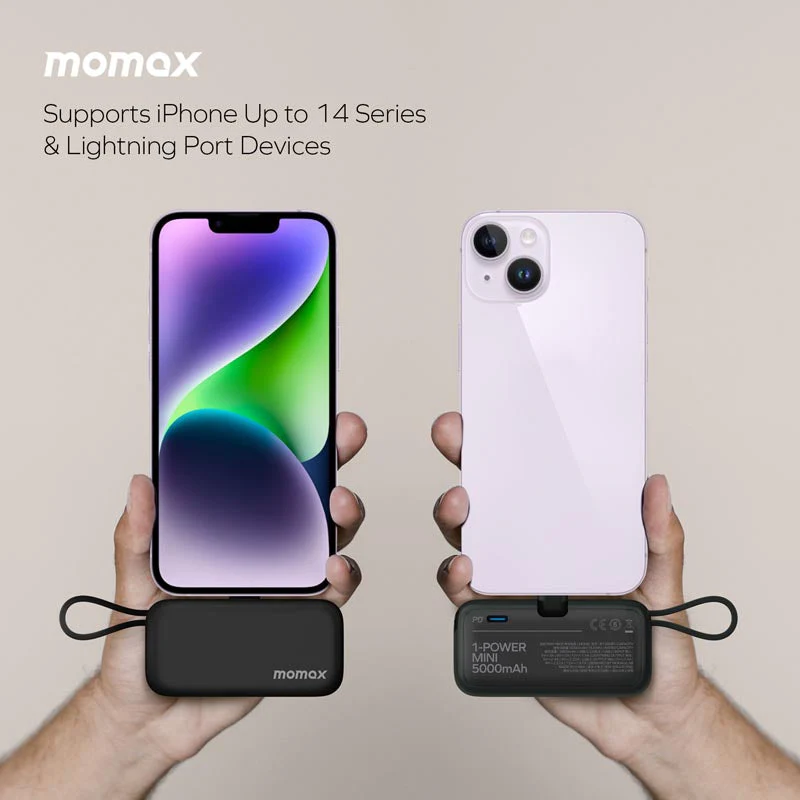 Momax IP130W 5000mAh PD20W 3-In-1 Built-in USB-C Powerbank (White) - Image 9