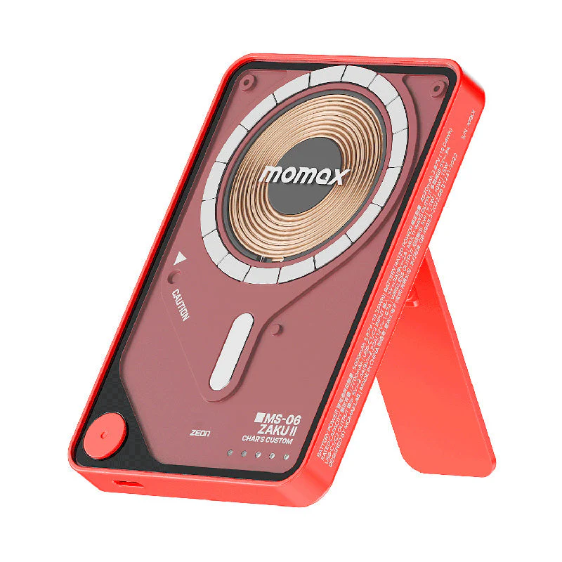 Momax IP131GDR 1-Power X Pro 20W 5,000mAh Magnetic Wireless Power Bank with Built-in USB-C Cable - MS-06S Char''s Zaku II