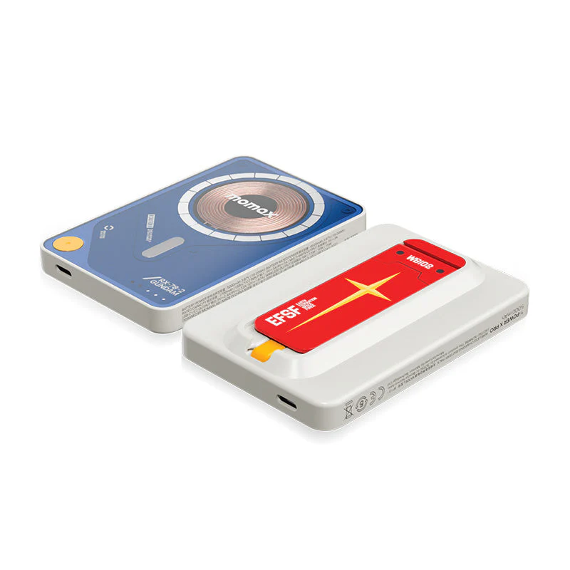 Momax IP131GDW 1-Power X Pro 20W 5,000mAh Magnetic Wireless Power Bank with Built-in USB-C Cable - RX-78-2 Gundam - Image 2