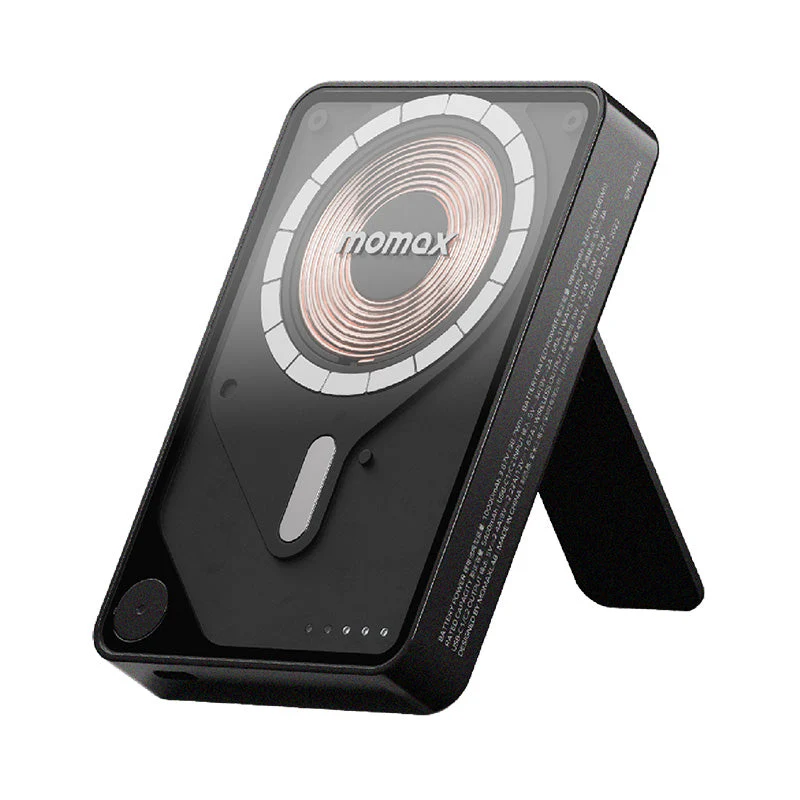 Momax IP132HKD 1-Power X Pro+ 20W 10,000mAh Magnetic Wireless Battery Pack with Built-In USB-C Cable (Black) - Image 3