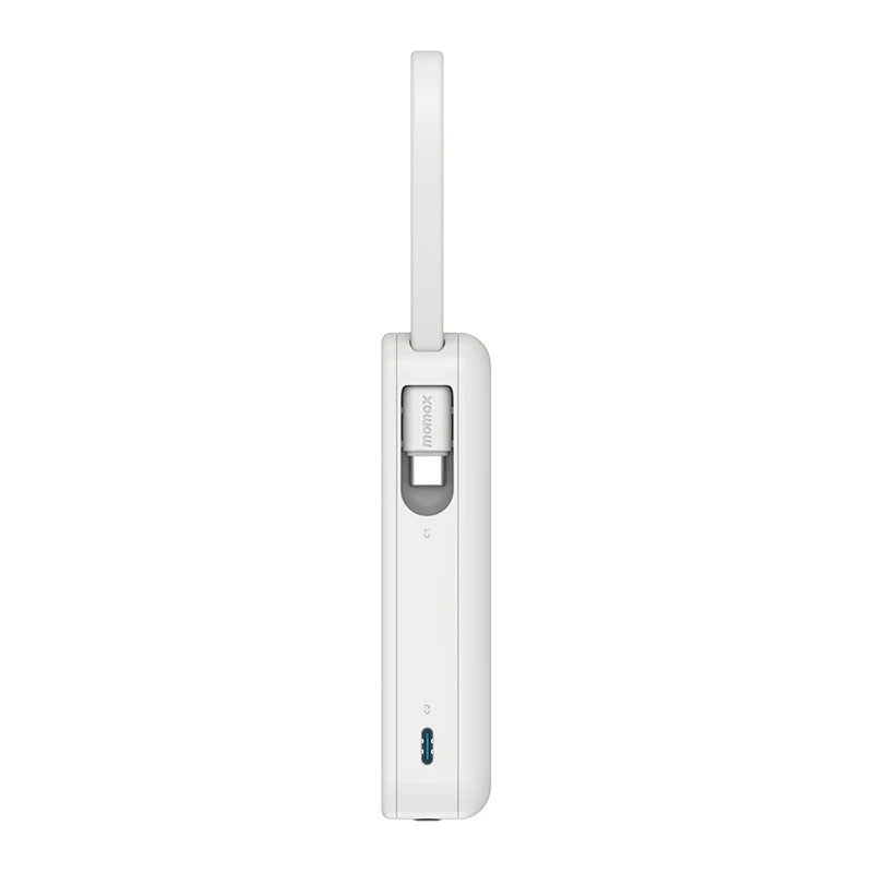 Momax IP138MFIW 1-Power Vital+ 10000mAh Battery Pack with Dual Built-in USB-C & Lightning Cable (White) - Image 4