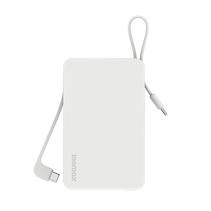 Momax IP139W 1-Power Vital+ 20000mAh Battery Pack with Dual Built-in USB-C Cable (White) - Image 2