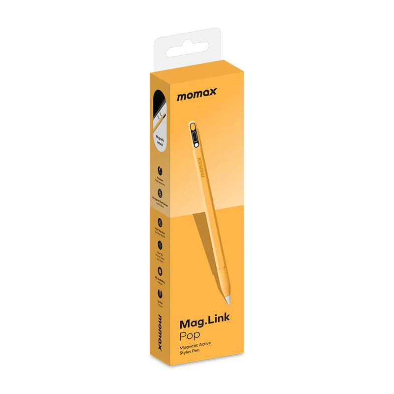 Momax TP10Y1 Mag.Link Pop Magnetic Active Stylus Pen - Yellow - Image 6