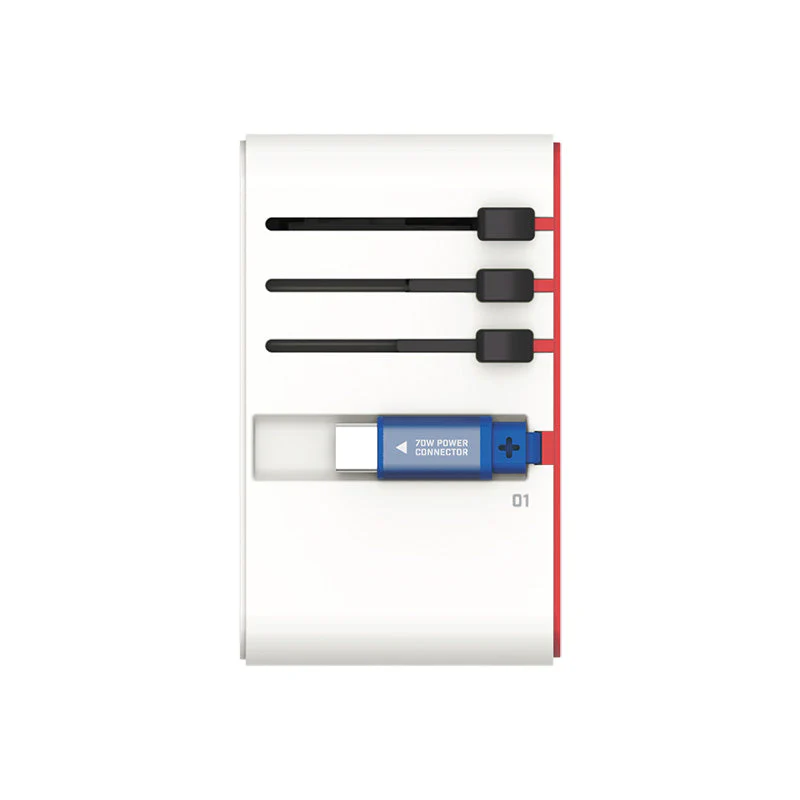 Momax UA18GDW I-World+ 70W GaN 3-Port + AC Travel Adapter with Built-in USB-C Cable - RX-78-2 Gundam - Image 6