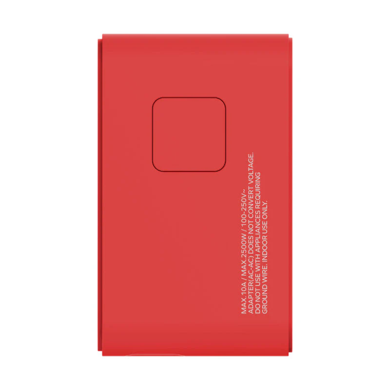 Momax UA18R 1-World 70W GaN 3-Port + AC Travel Adapter With Built-in USB-C Cable (Red) - Image 3