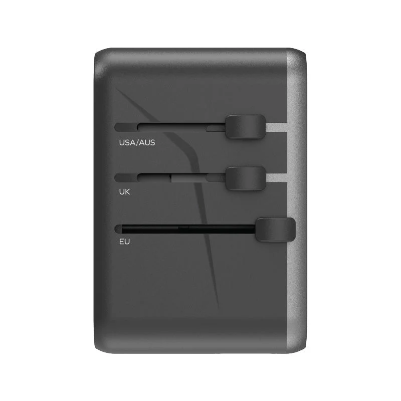 Momax UA8AD 1-World 70W GaN 5 Ports + AC Travel Adaptor - Black - Image 4